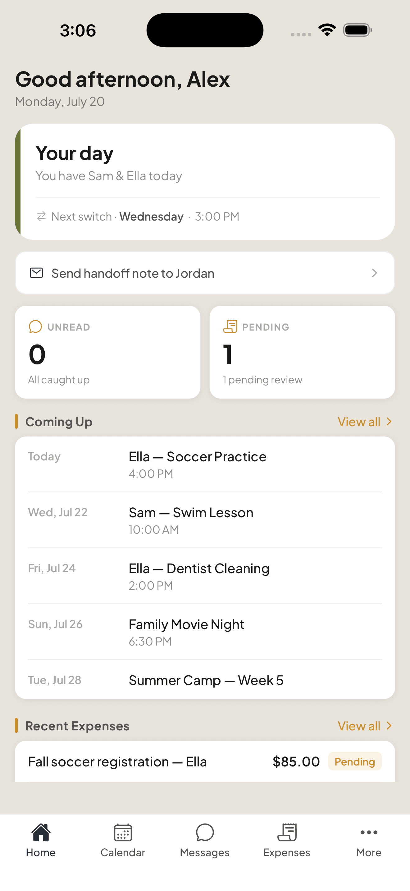 Switchday dashboard